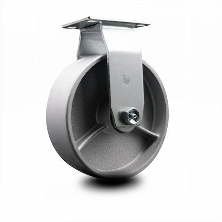 Service Caster 6 Inch Semi Steel Cast Iron Wheel Rigid Caster with Ball Bearing SCC SCC-20R620-SSB